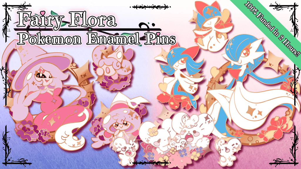 Fairy Flora - Pokemon Enamel Pin Collection